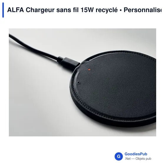 ALFA Chargeur sans fil 15W recyclé - Image 4