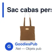 Sac cabas personnalisable Alfie GRS Recycled Shopper avec logo - Miniature 1