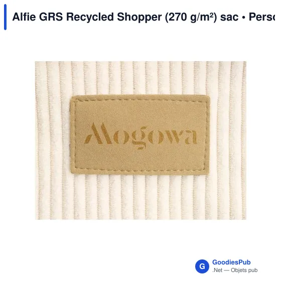 Sac cabas personnalisable Alfie GRS Recycled Shopper avec logo - Image 11
