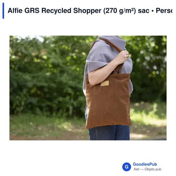 Sac cabas personnalisable Alfie GRS Recycled Shopper avec logo - Image 6