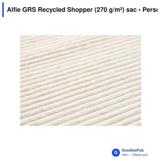 Sac cabas personnalisable Alfie GRS Recycled Shopper avec logo - Image 10
