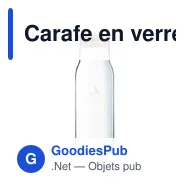 Carafe en verre personnalisable Algarve 1 L avec bouchon en liègeavec logo - Miniature 5