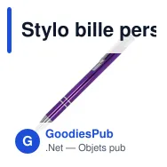 Stylo bille personnalisable en aluminium recyclé brillant encre bleue - Alicante - Miniature 6