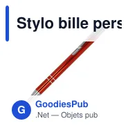 Stylo bille personnalisable en aluminium recyclé brillant encre bleue - Alicante - Miniature 9