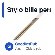 Stylo bille personnalisable en aluminium recyclé brillant encre bleue - Alicante - Miniature 10