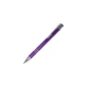 Variante Violet - Stylo bille personnalisable en aluminium recyclé brillant encre bleue - Alicante