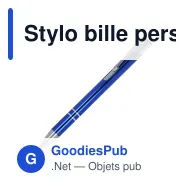 Stylo bille personnalisable en aluminium recyclé brillant encre noire - Alicante - Miniature 3