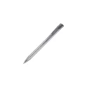 Variante Chrome - Stylo bille personnalisable en aluminium recyclé brillant encre noire - Alicante