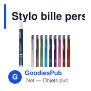 Stylo bille personnalisable en aluminium recyclé mat encre bleue - Alicante - Miniature 1