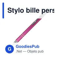Stylo bille personnalisable en aluminium recyclé mat encre bleue - Alicante - Miniature 6
