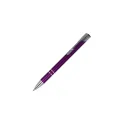 Variante Violet - Stylo bille personnalisable en aluminium recyclé mat encre bleue - Alicante