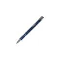 Variante Bleu foncé - Stylo bille personnalisable en aluminium recyclé mat encre bleue - Alicante