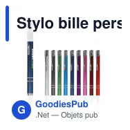 Stylo bille personnalisable en aluminium recyclé mat encre noire - Alicante - Miniature 1