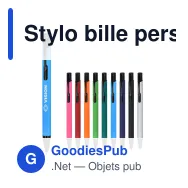 Stylo bille personnalisable en aluminium recyclé toucher doux encre noire - Alicante - Miniature 1