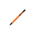 Variante Orange / Noir - Stylo bille personnalisable en aluminium recyclé toucher doux encre noire - Alicante