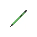 Variante Vert clair / Noir - Stylo bille personnalisable en aluminium recyclé toucher doux encre noire - Alicante