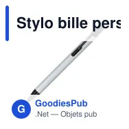Stylo bille personnalisable en aluminium recyclé toucher doux encre bleue - Alicante - Miniature 5