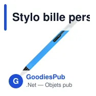 Stylo bille personnalisable en aluminium recyclé toucher doux encre bleue - Alicante - Miniature 10
