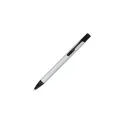 Variante Gris / Noir - Stylo bille personnalisable en aluminium recyclé toucher doux encre bleue - Alicante