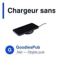 Chargeur sans fil personnalisable 15W avec logo - All-in-one RCS - Miniature 3