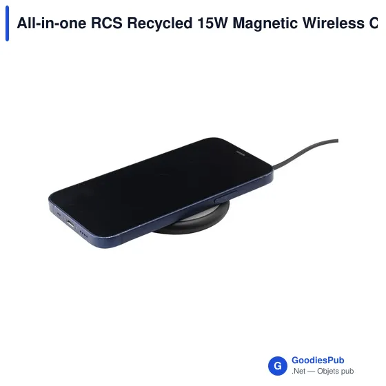 Chargeur sans fil personnalisable 15W avec logo - All-in-one RCS - Image 3