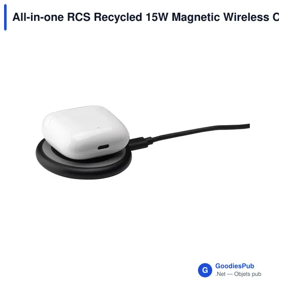 Chargeur sans fil personnalisable 15W avec logo - All-in-one RCS - Image 4