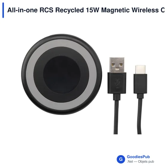 Chargeur sans fil personnalisable 15W avec logo - All-in-one RCS - Image 7