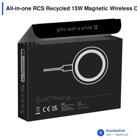Chargeur sans fil personnalisable 15W avec logo - All-in-one RCS - Image 9