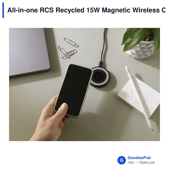 Chargeur sans fil personnalisable 15W avec logo - All-in-one RCS - Image 10