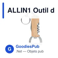 ALLIN1 Outil de poche 3en1 en bambou - Miniature 1