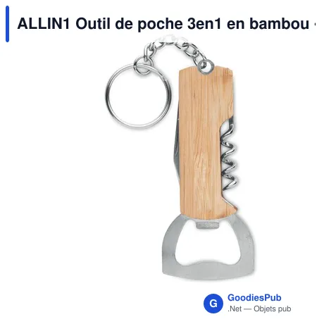 ALLIN1 Outil de poche 3en1 en bambou