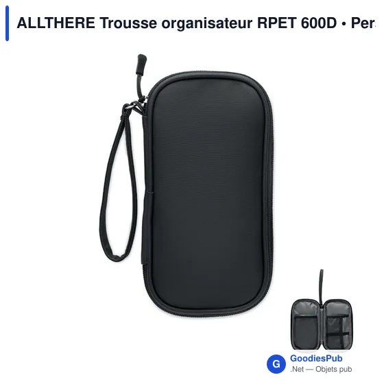 Trousse organisateur personnalisable en RPET 600D avec logo - Image 1