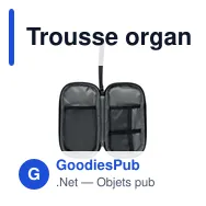Trousse organisateur personnalisable en RPET 600D avec logo - Miniature 2