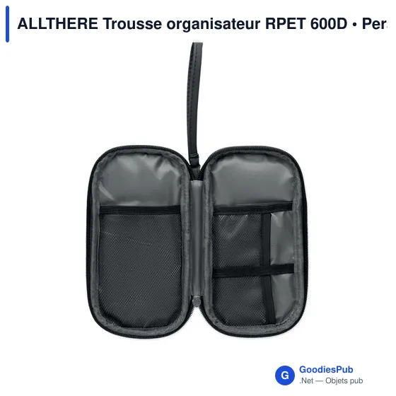 Trousse organisateur personnalisable en RPET 600D avec logo - Image 2