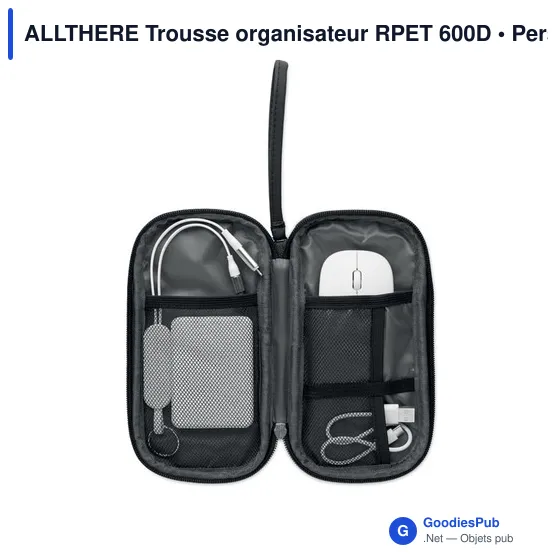 Trousse organisateur personnalisable en RPET 600D avec logo - Image 3