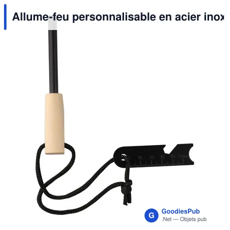 Allume-feu personnalisable en acier inoxydable Azra avec logo