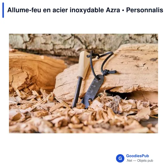 Allume-feu personnalisable en acier inoxydable Azra avec logo - Image 12