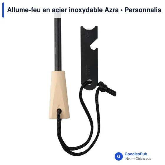 Allume-feu personnalisable en acier inoxydable Azra avec logo - Image 4