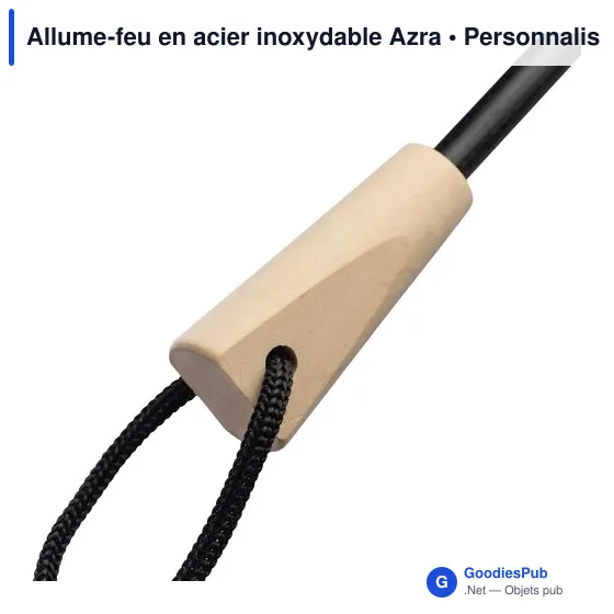 Allume-feu personnalisable en acier inoxydable Azra avec logo - Image 7
