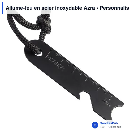 Allume-feu personnalisable en acier inoxydable Azra avec logo - Image 8