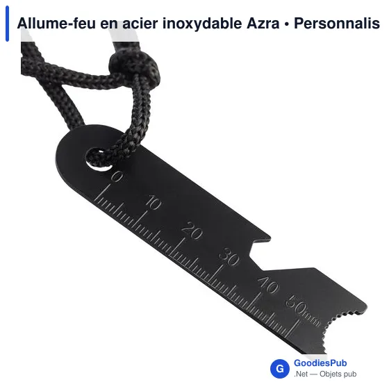 Allume-feu personnalisable en acier inoxydable Azra avec logo - Image 9