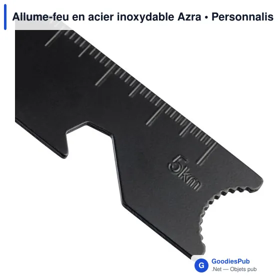 Allume-feu personnalisable en acier inoxydable Azra avec logo - Image 10