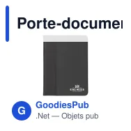 Porte-documents personnalisable Alpha A4 avec logo - Miniature 2