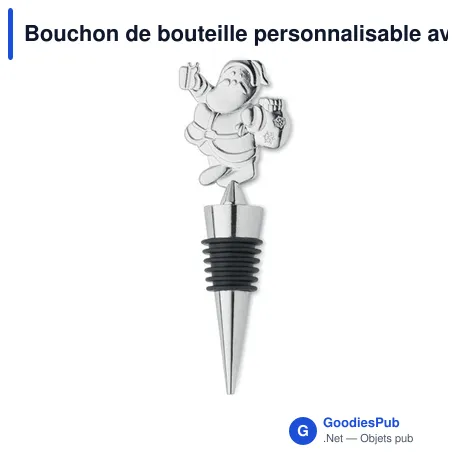 Bouchon de bouteille personnalisable avec motif de Noël - ALTOavec logo