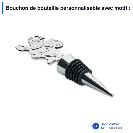 Bouchon de bouteille personnalisable avec motif de Noël - ALTOavec logo - Image 2