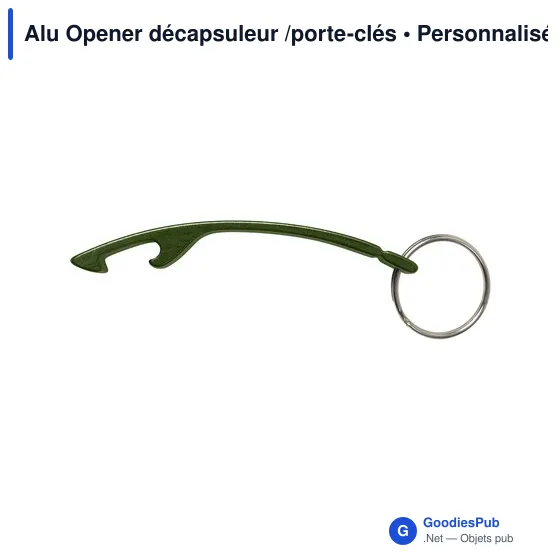 Décapsuleur porte-clés personnalisable en aluminium avec logo - Image 1