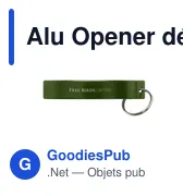 Décapsuleur porte-clés personnalisable en aluminium avec logo - Miniature 2