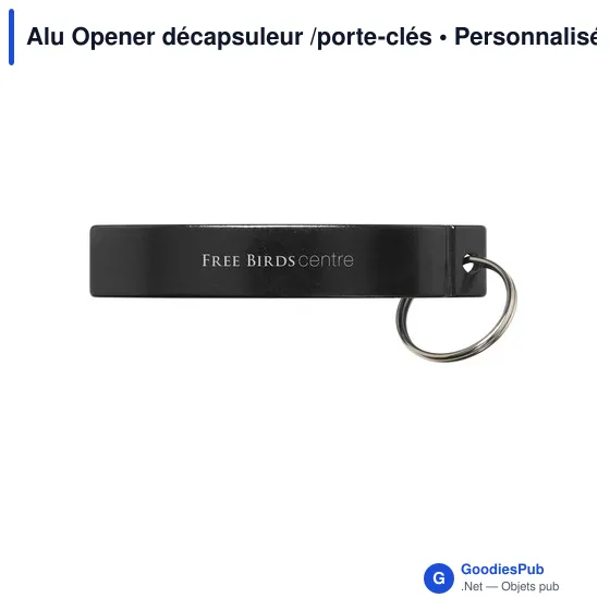Décapsuleur porte-clés personnalisable en aluminium avec logo - Image 11