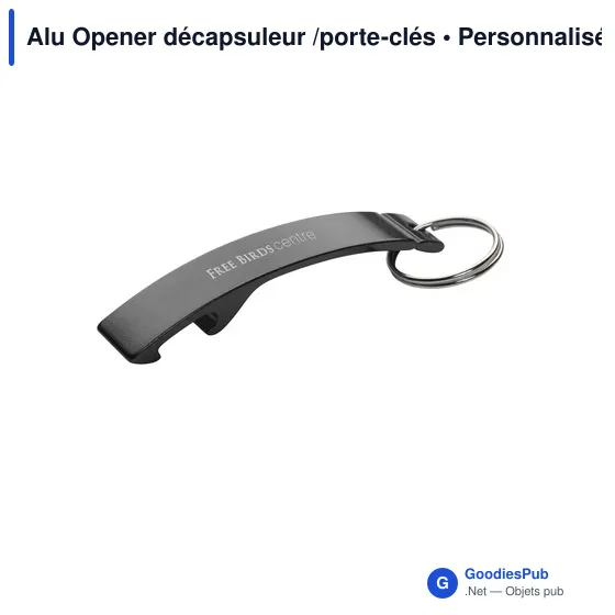 Décapsuleur porte-clés personnalisable en aluminium avec logo - Image 12