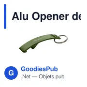 Décapsuleur porte-clés personnalisable en aluminium avec logo - Miniature 3